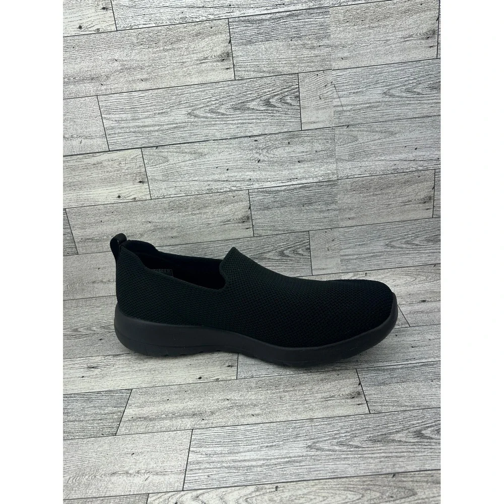 Skechers Go Walk Joy Stretch Fit Black Slip On Shoes 124187W Womens Sz 9.5 Wide